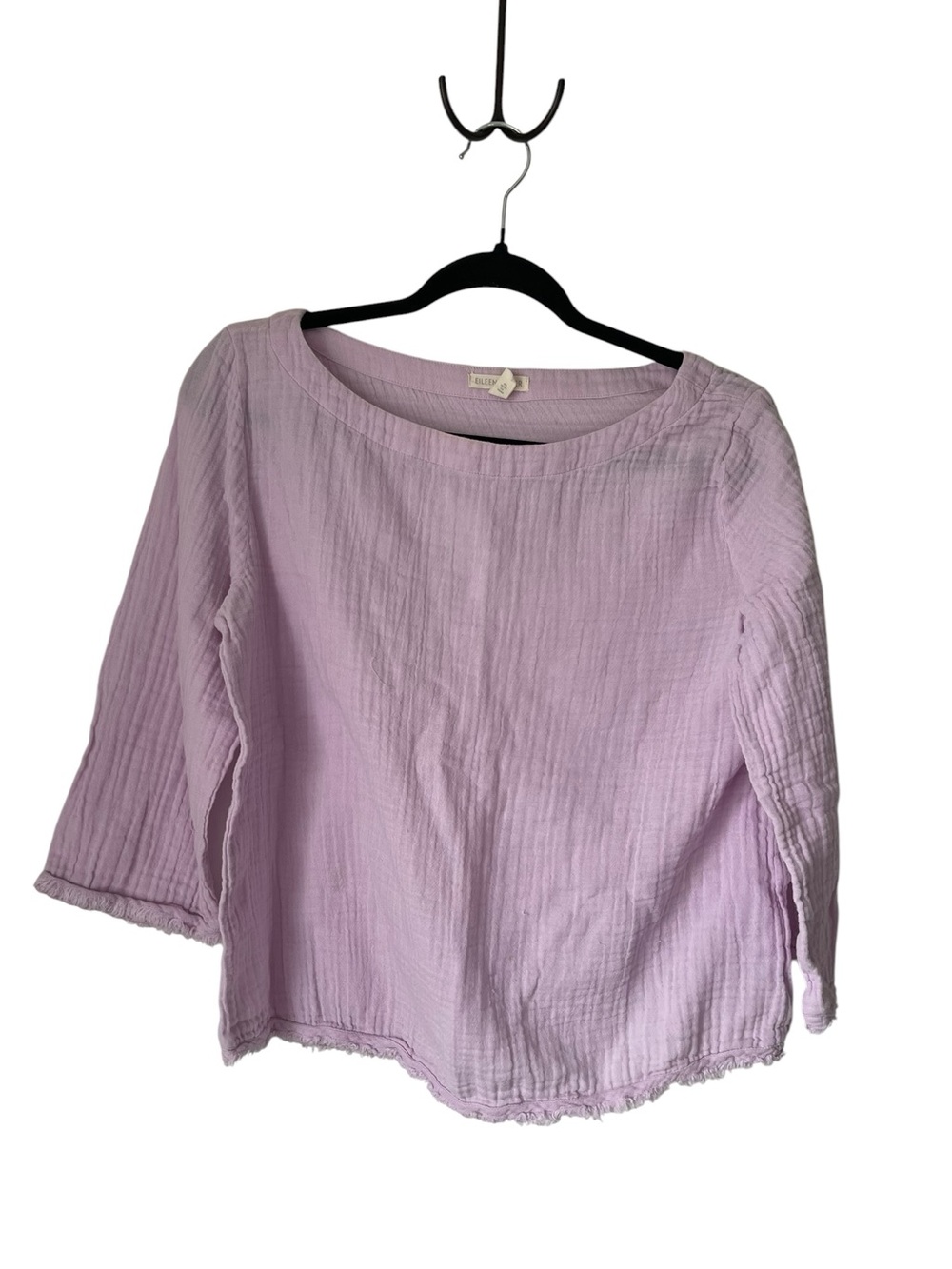 Eileen Fisher Lilac Gauze Boatneck Tunic